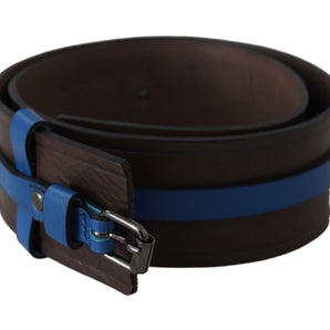 Custom National Brown Thin Blue Line Leather Buckle Belt