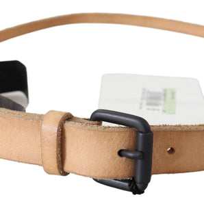 Scervino Street Elegant Brown Leather Fashion Belt