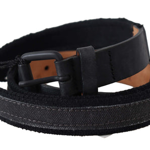 Ermanno Scervino Chic Black Leather Waist Belt