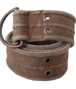 Dolce & Gabbana Beige Leather Logo Belt Sling Cintura Buckle Belt Dolce & Gabbana 