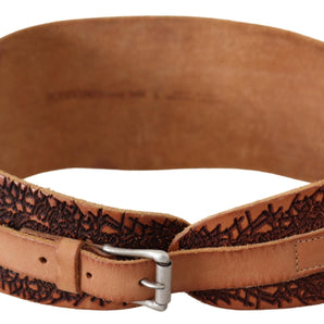 Scervino Street Elegant Brown Leather Fashion Belt