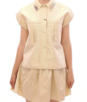 Andrea Incontri Elegant Beige Blouse Tank Top Andrea Incontri 