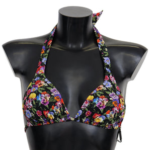 Dolce &amp; Gabbana Top de bikini con estampado floral elegante