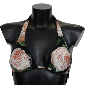 Dolce &amp; Gabbana Elegant Floral Print Bikini Top