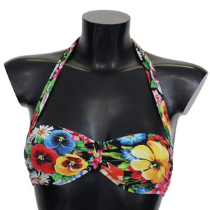 Dolce &amp; Gabbana Floral Elegance High-End Bikini Top