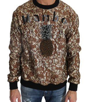 Dolce & Gabbana Multicolor MAMBO Jacquard Pineapple Pullover Sweater