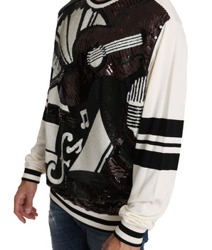 Dolce & Gabbana New York Jazz Sequined Silk Sweater Dolce & Gabbana 