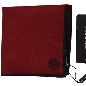 Dolce & Gabbana Elegant Red Silk Square Handkerchief