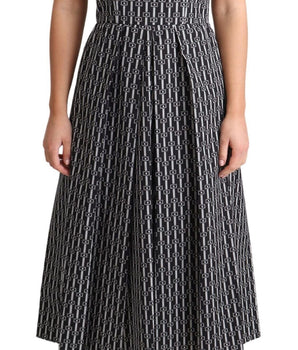 Dolce & Gabbana Elegant Sleeveless Geometric A-line Dress Dolce & Gabbana 