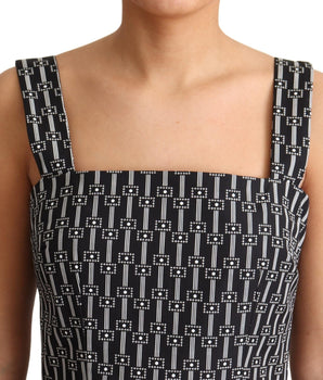 Dolce & Gabbana Elegant Sleeveless Geometric A-line Dress Dolce & Gabbana 