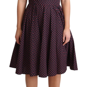 Dolce &amp; Gabbana Chic Polka Dotted A-Line Sleeveless Dress