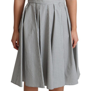 Dolce &amp; Gabbana Chic Polka Dotted Sleeveless A-Line Dress