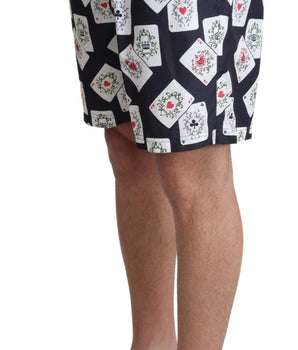 Dolce & Gabbana Multicolor Card Deck Printed Swim Trunks Dolce & Gabbana 