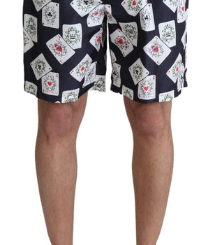 Dolce & Gabbana Multicolor Card Deck Printed Swim Trunks Dolce & Gabbana 