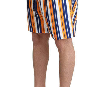 Dolce & Gabbana Multicolor Striped Swim Shorts Trunks Dolce & Gabbana 