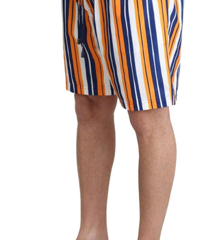 Dolce & Gabbana Multicolor Striped Swim Shorts Trunks Dolce & Gabbana 