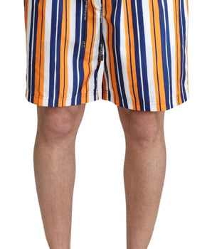 Dolce & Gabbana Multicolor Striped Swim Shorts Trunks Dolce & Gabbana 