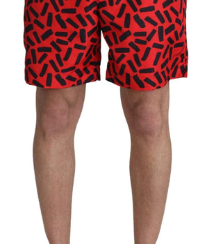 Dolce & Gabbana Chic Red Swim Trunks Boxer Shorts Dolce & Gabbana 