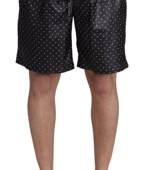 Dolce & Gabbana Chic Black Polka Dot Men's Swim Trunks Dolce & Gabbana 