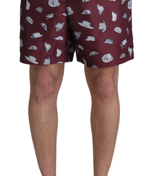 Dolce & Gabbana Elegant Maroon Swim Trunks Dolce & Gabbana 