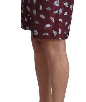 Dolce & Gabbana Elegant Maroon Swim Trunks Dolce & Gabbana 