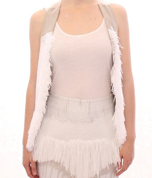 Arzu Kaprol Chic Fringed Open Back Vest Arzu Kaprol 