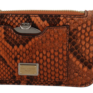 Dolce & Gabbana Elegant Python Patterned Leather Wristlet Dolce & Gabbana 