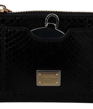 Dolce & Gabbana Elegant Python Pattern Leather Wristlet Wallet Dolce & Gabbana 