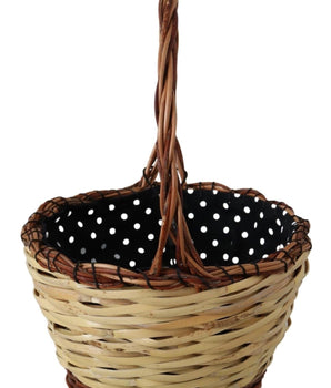 Dolce & Gabbana Chic Beige Wicker Basket Tote Bag Dolce & Gabbana 