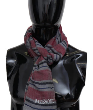 Missoni Elegant Multicolor Striped Wool Scarf Missoni 