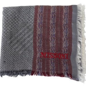 Missoni Bufanda elegante de lana a rayas con logo