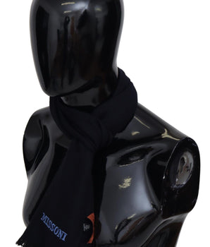 Missoni Elegant Black Wool Unisex Scarf Missoni 