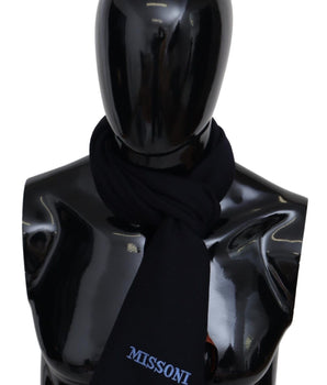 Missoni Elegant Black Wool Unisex Scarf Missoni 