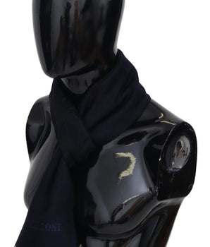 Missoni Elegant Unisex Wool Scarf with Embroidered Logo Missoni 