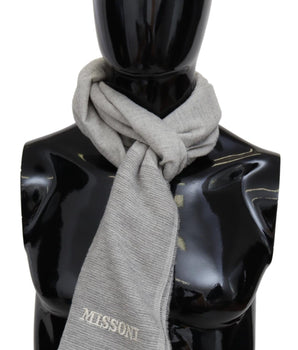 Missoni Beige 100% Wool Unisex Neck Wrap Scarf