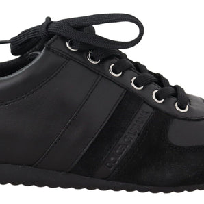 Dolce &amp; Gabbana Elegantes zapatillas deportivas de cuero negro