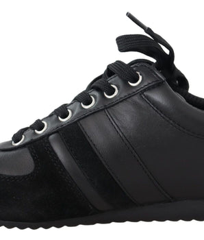 Dolce & Gabbana Elegant Black Leather Sport Sneakers Dolce & Gabbana 