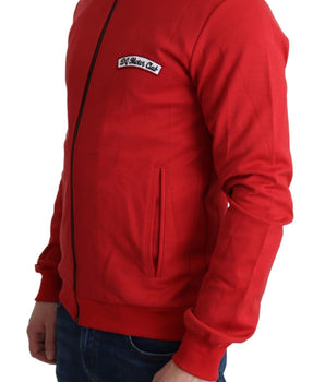 Dolce & Gabbana Chic Red Turtle Neck Zip Cardigan Sweater Dolce & Gabbana 