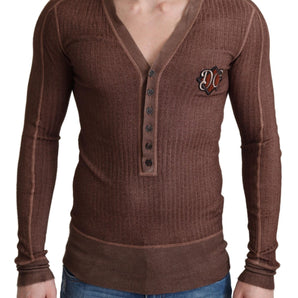 Dolce &amp; Gabbana Elegant V-Neck Cardigan in Subtle Pink