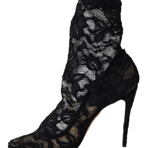 Dolce &amp; Gabbana Zapatos Taormina De Encaje Negro Elegance Unleashed