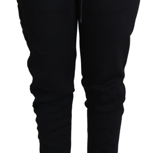 Dolce & Gabbana Elegant Black Jogger Trousers with Iconic Logo