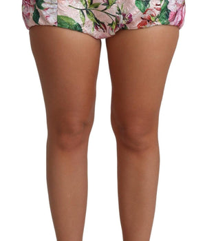 Dolce & Gabbana Chic Pink Floral High-Waist Hot Pants Dolce & Gabbana 