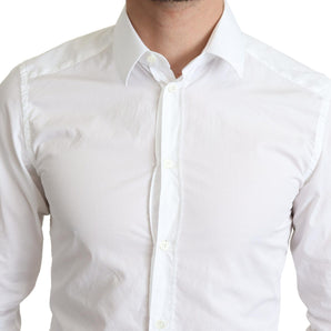 Dolce &amp; Gabbana Elegant White Cotton Dress Shirt