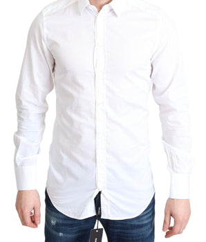 Dolce & Gabbana Elegant White Cotton Dress Shirt Slim Fit Dolce & Gabbana 