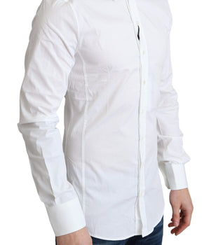 Dolce & Gabbana Elegant White Cotton Stretch Dress Shirt Dolce & Gabbana 
