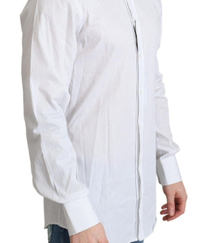 Dolce & Gabbana Elegant Striped Gold Dress Shirt Dolce & Gabbana 