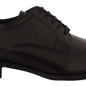 Dolce &amp; Gabbana Elegantes zapatos Derby formales de cuero negro