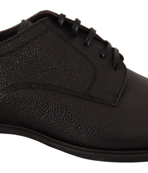 Dolce & Gabbana Elegant Black Leather Derby Dress Shoes Dolce & Gabbana 