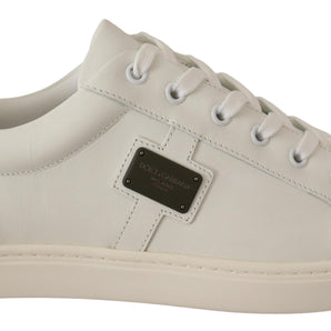 Dolce &amp; Gabbana Zapatillas Chic de Cuero Blanco para Hombre