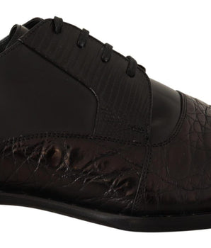 Dolce & Gabbana Elegant Black Derby Oxford Wingtips Dolce & Gabbana 
